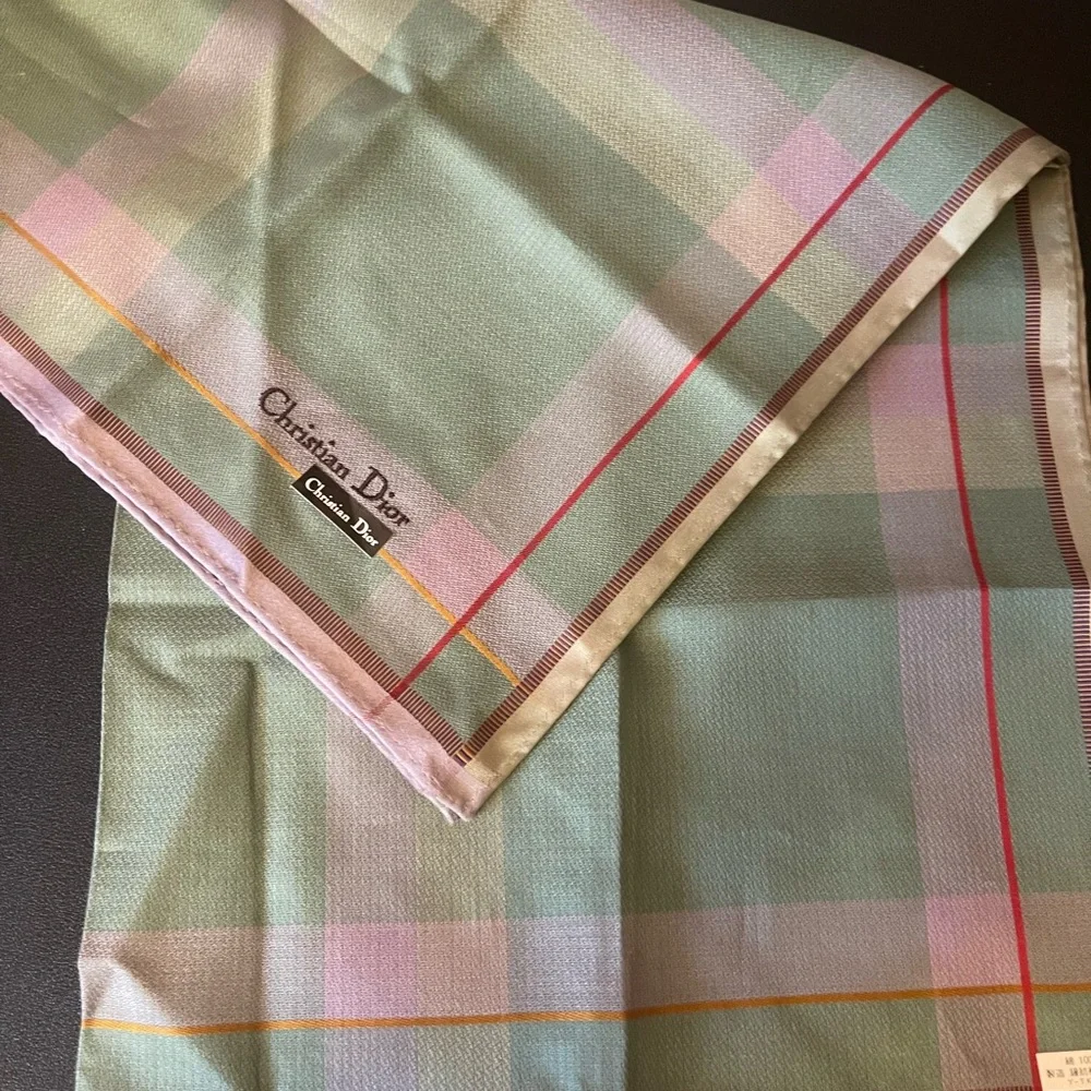 Dior Pastel Plaid Scarf